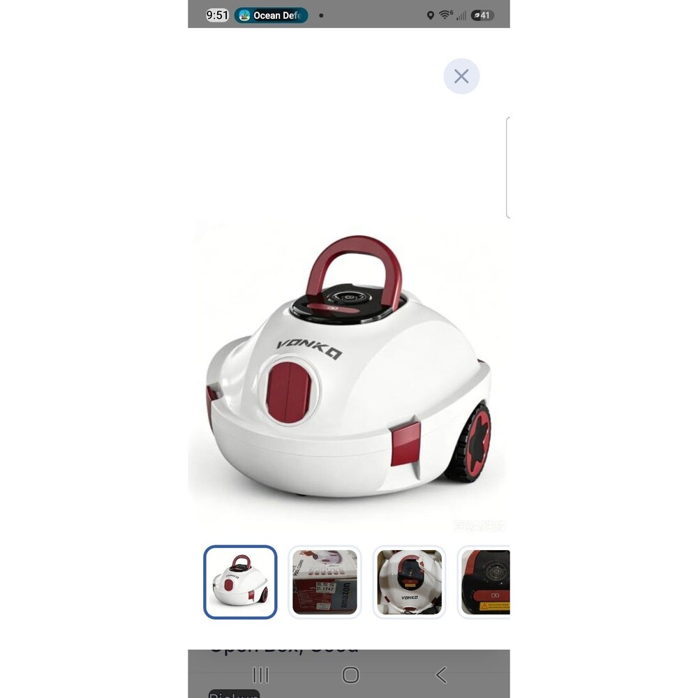 Vanko P10 Cordless Robotic Pool Cleaner Rechargeable Automatic Vacuum In Box